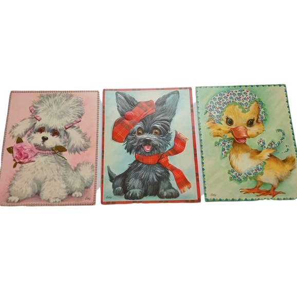 Vtg Coby Animal Greeting Cards, 50s-60s - Picture 4 of 9